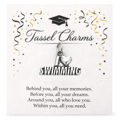 Swim Graduation Tassel Charm