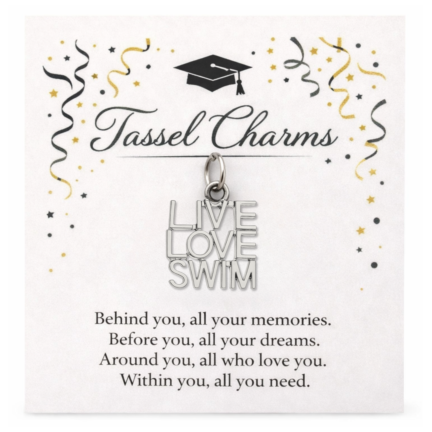 Swim Graduation Tassel Charm
