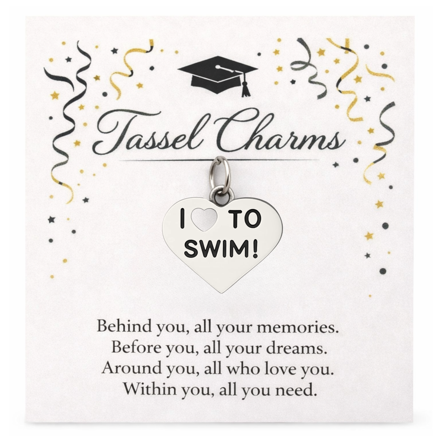 Swim Graduation Tassel Charm