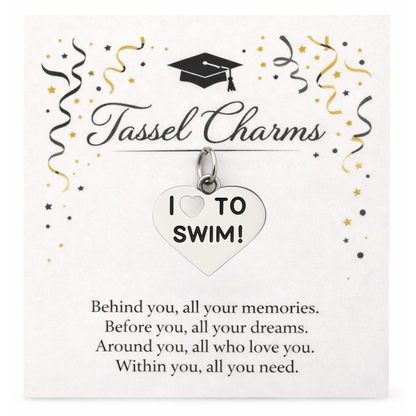 Swim Graduation Tassel Charm