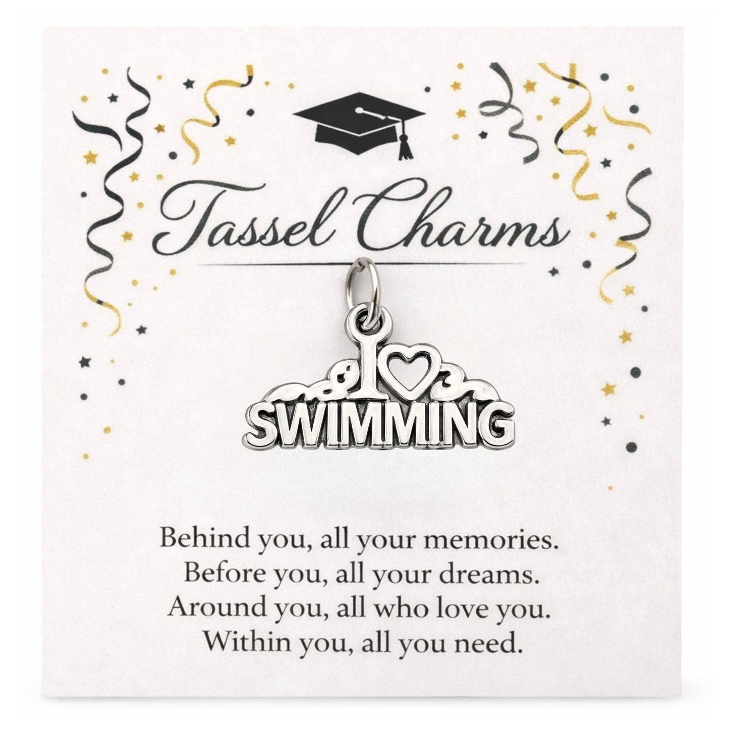 Swim Graduation Tassel Charm