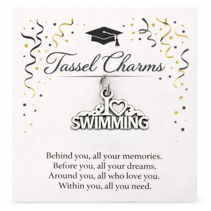 Swim Graduation Tassel Charm