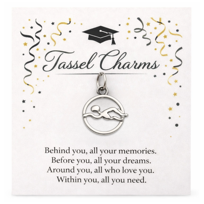Swim Graduation Tassel Charm