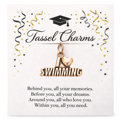 Swim Graduation Tassel Charm