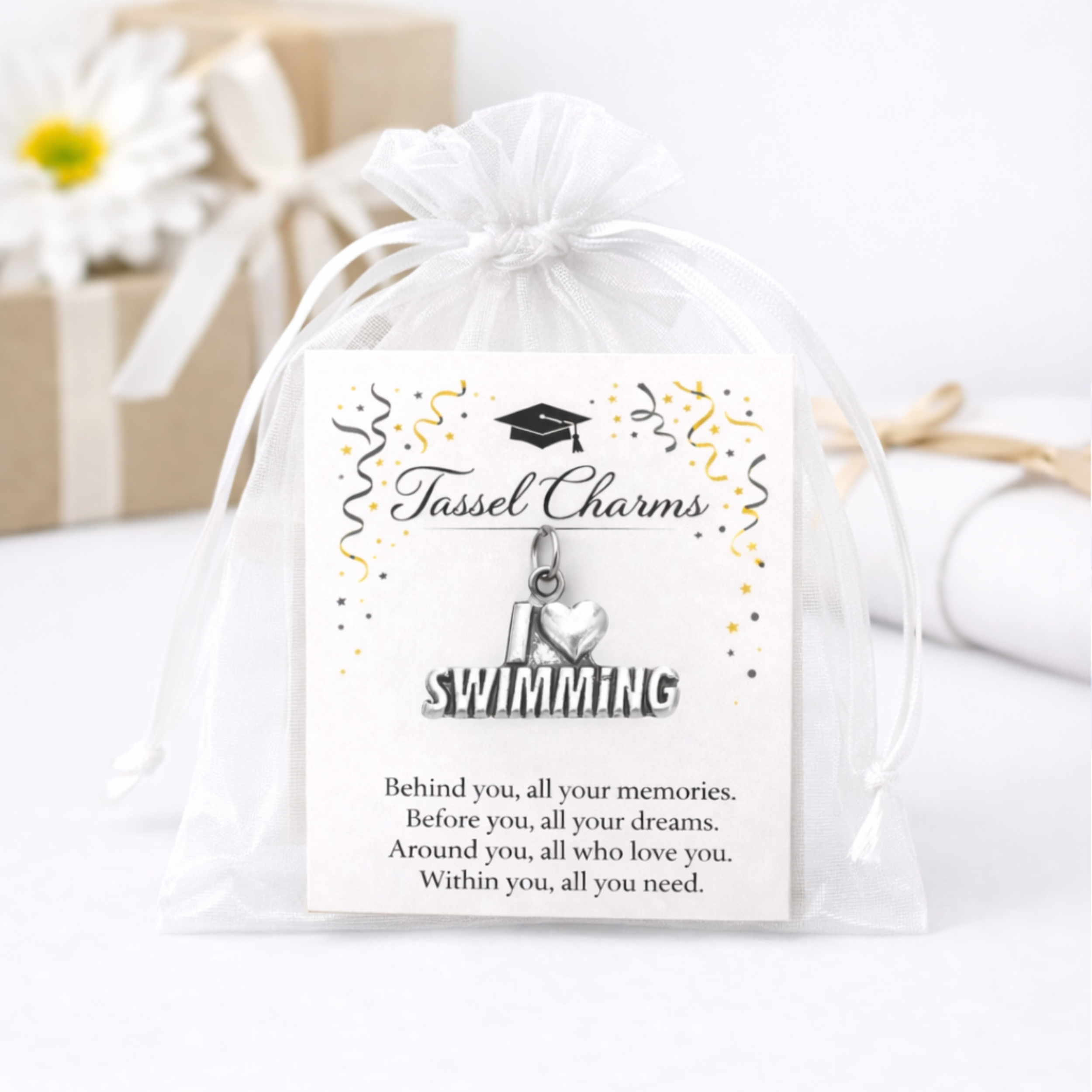 Swim Graduation Tassel Charm