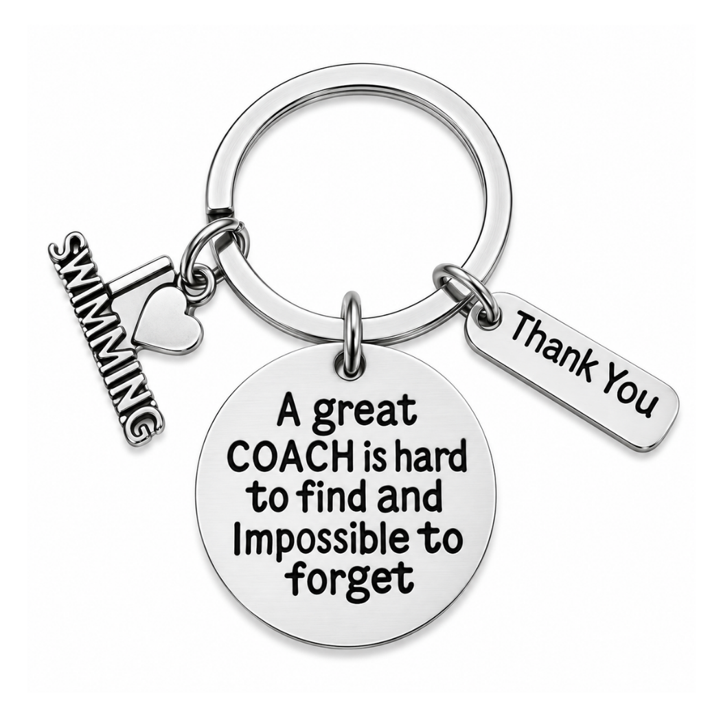 Swim Coach is Hard to Find But Impossible to Forget Keychain