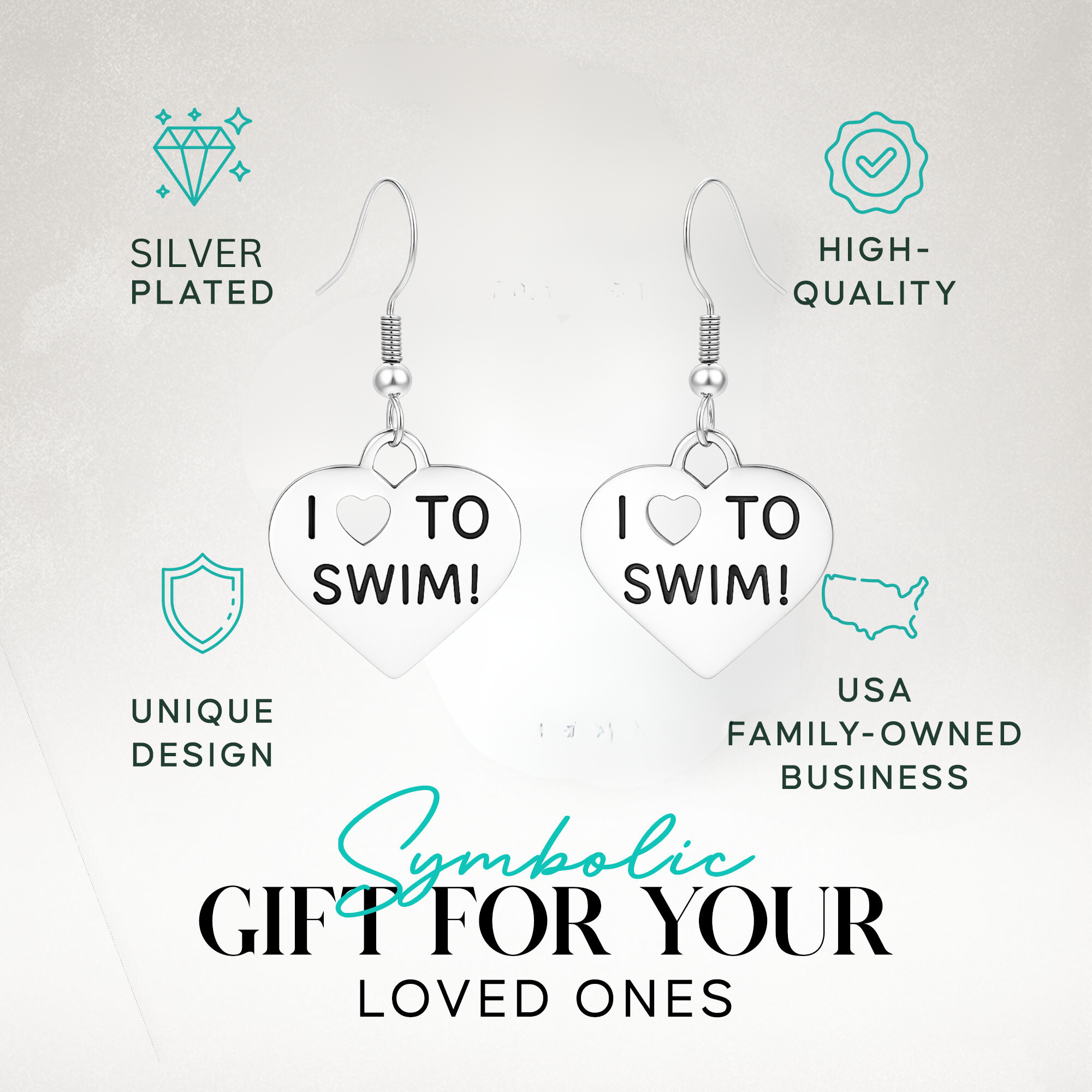 Swim Earrings - Love to Swim