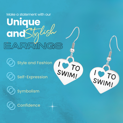 Swim Earrings - Love to Swim