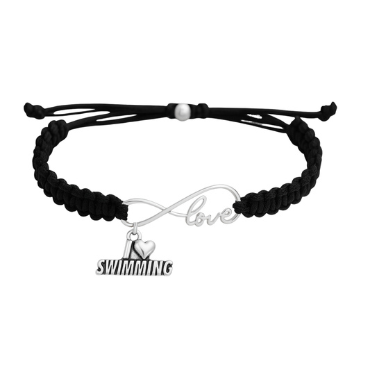Swim Love Infinity Rope Bracelet - Pick Color & Charm