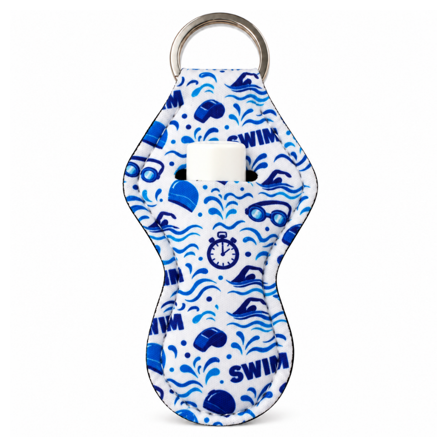 Swim Chapstick Holder Keyhcain