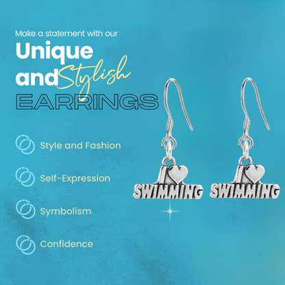 Swim Earrings - I Love Swimming