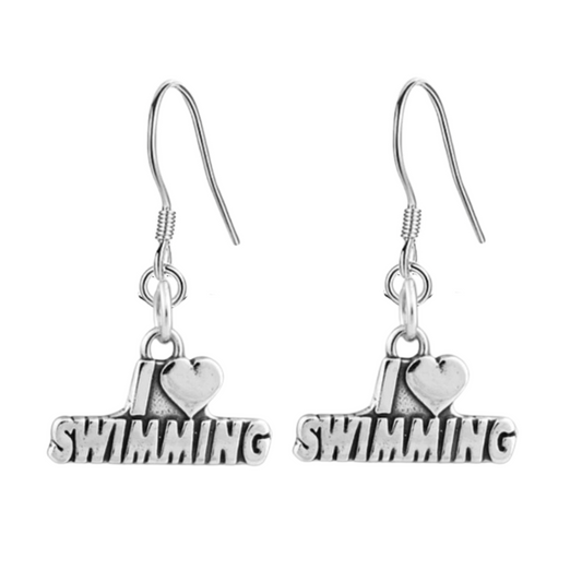 Swim Earrings - I Love Swimming