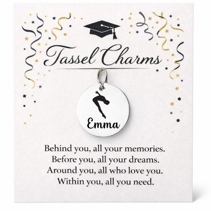Swimming Engraved Tassel Charm