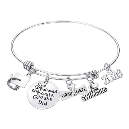 2026 Sports Graduation Bracelet - She Believed She Could- Pick Activity