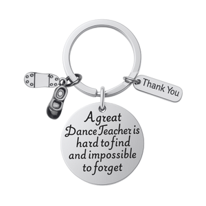 Tap Dance Teacher Keychain - Great Teacher is Hard to Find But Impossible to Forget