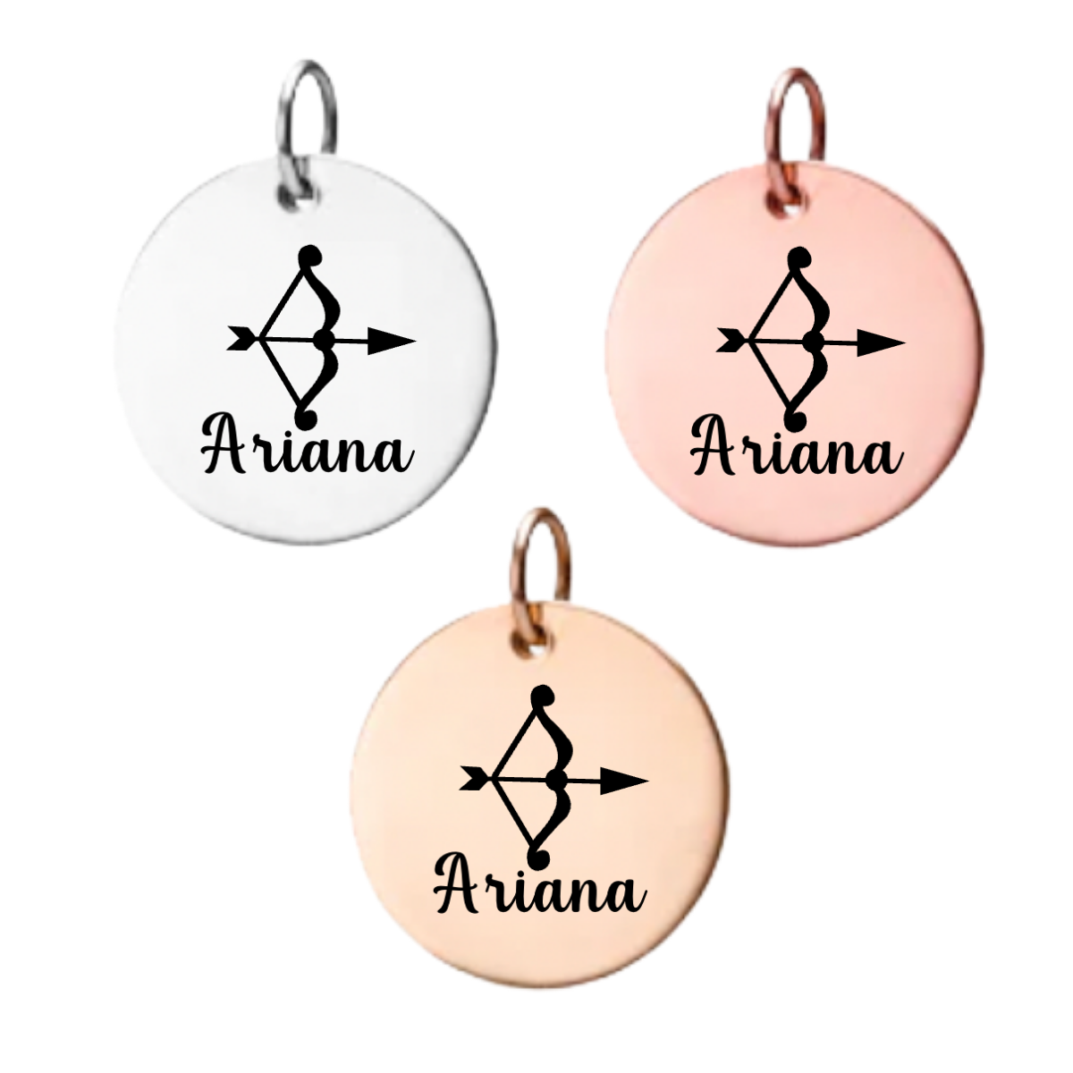 Archery Engraved Graduation Tassel Charm