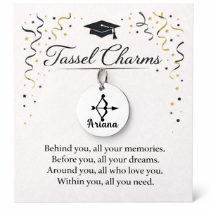 Archery Engraved Graduation Tassel Charm