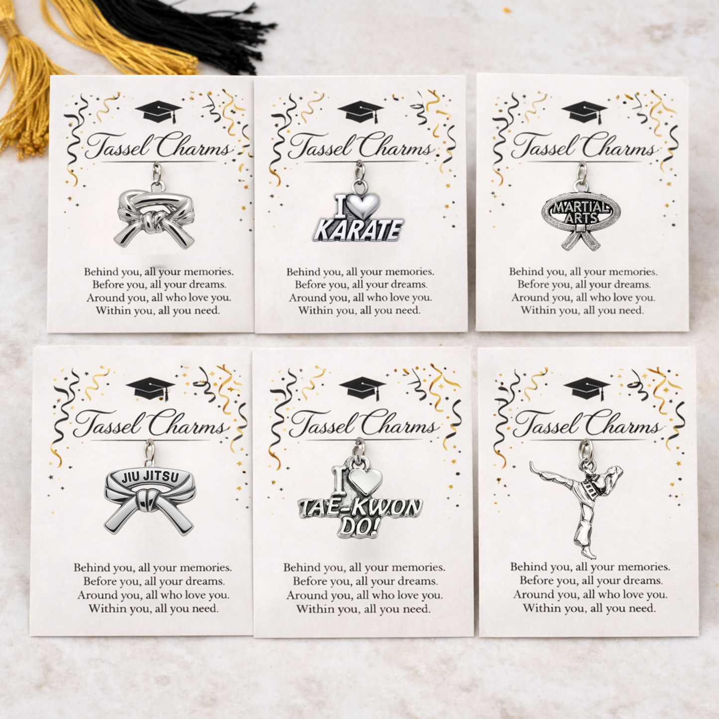 Martial Arts Graduation Tassel Charm