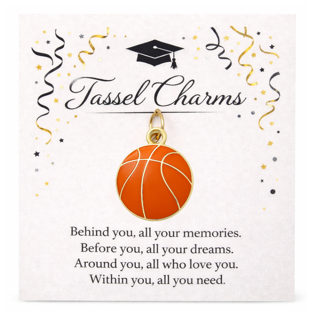 Basketball Graduation Tassel Charm