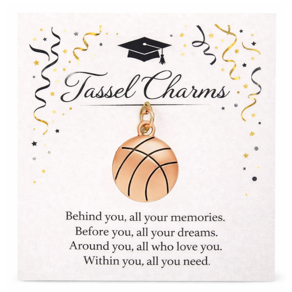 Basketball Graduation Tassel Charm