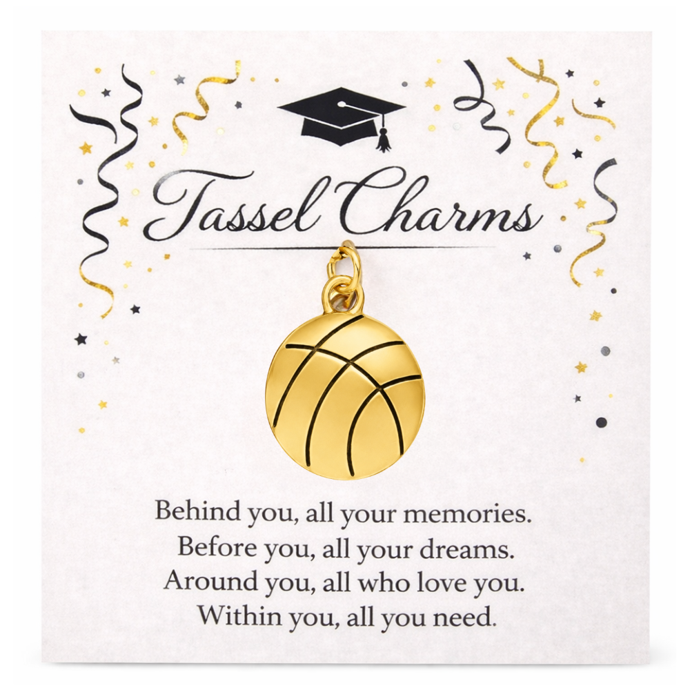 Basketball Graduation Tassel Charm