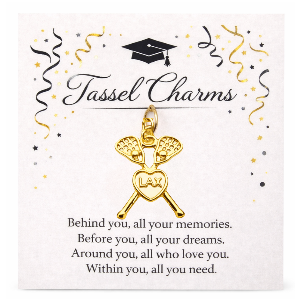 Lacrosse Graduation Tassel Charm