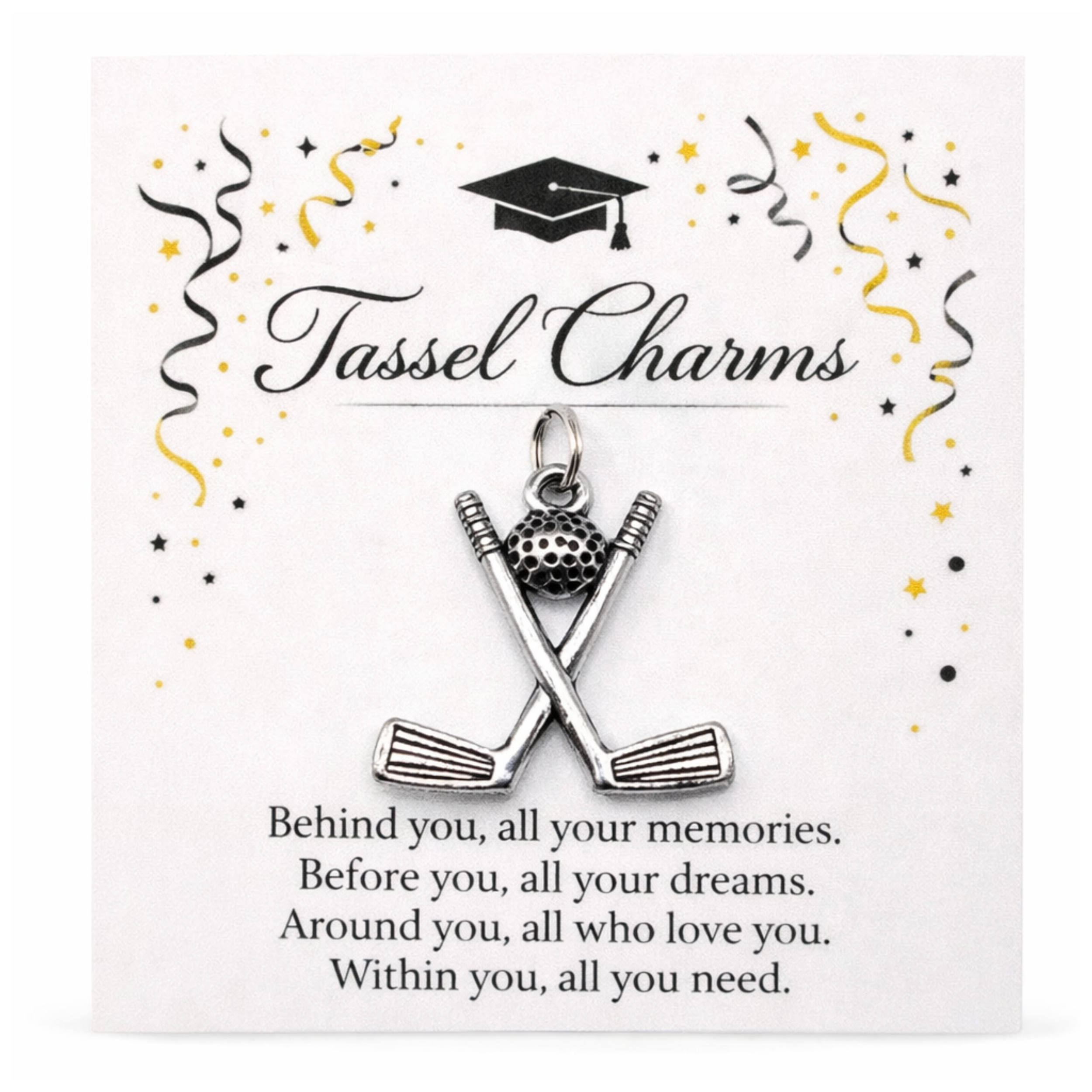 Golf Graduation Tassel Charm