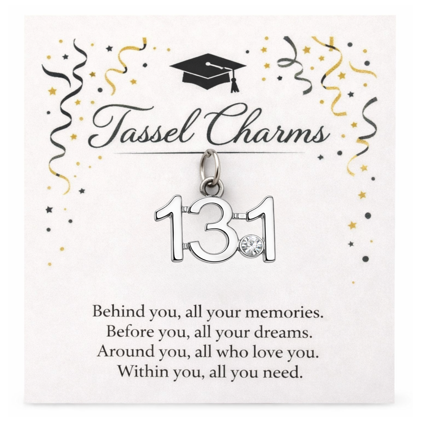 Running & Marathon Graduation Tassel Charm