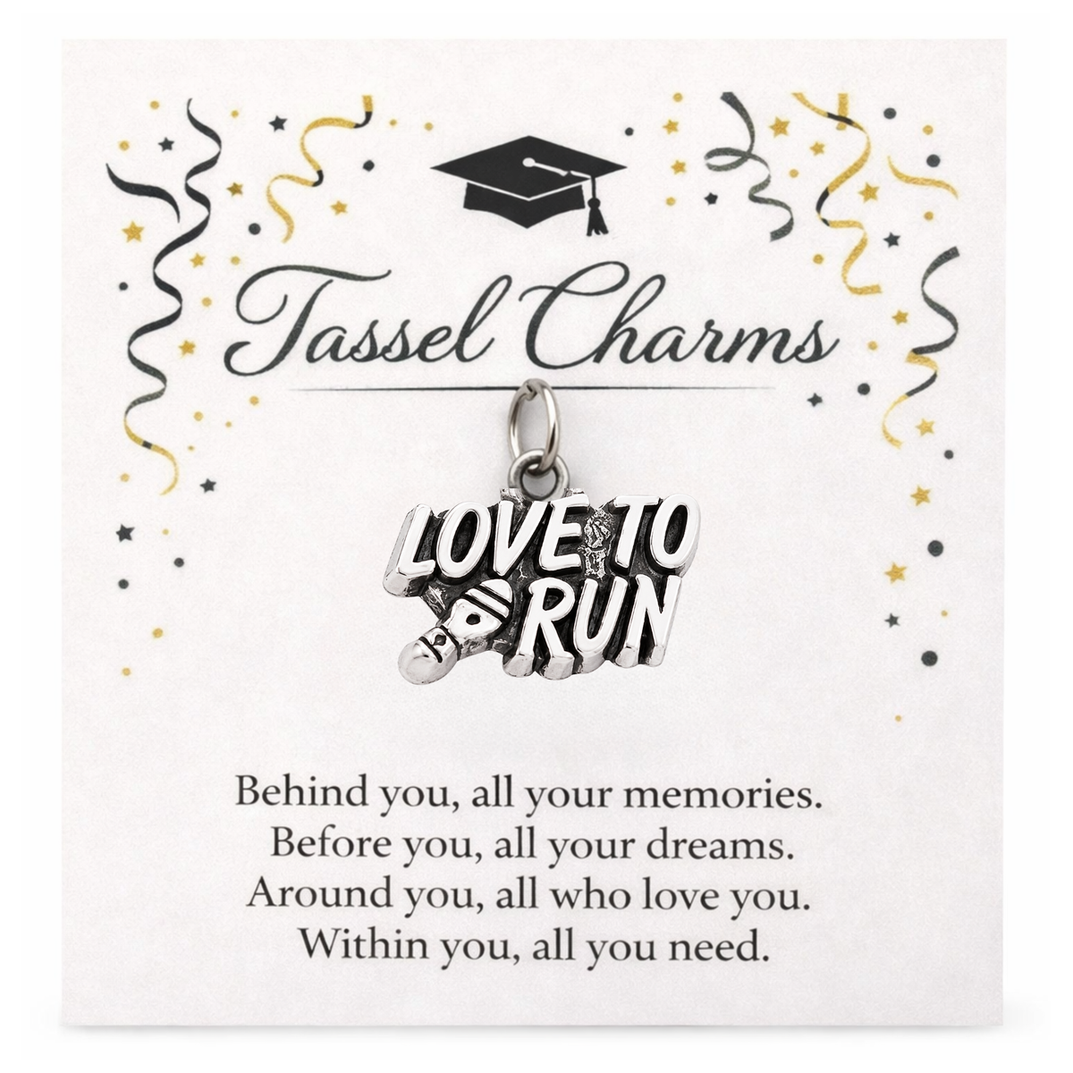 Running Graduation Tassel Charm