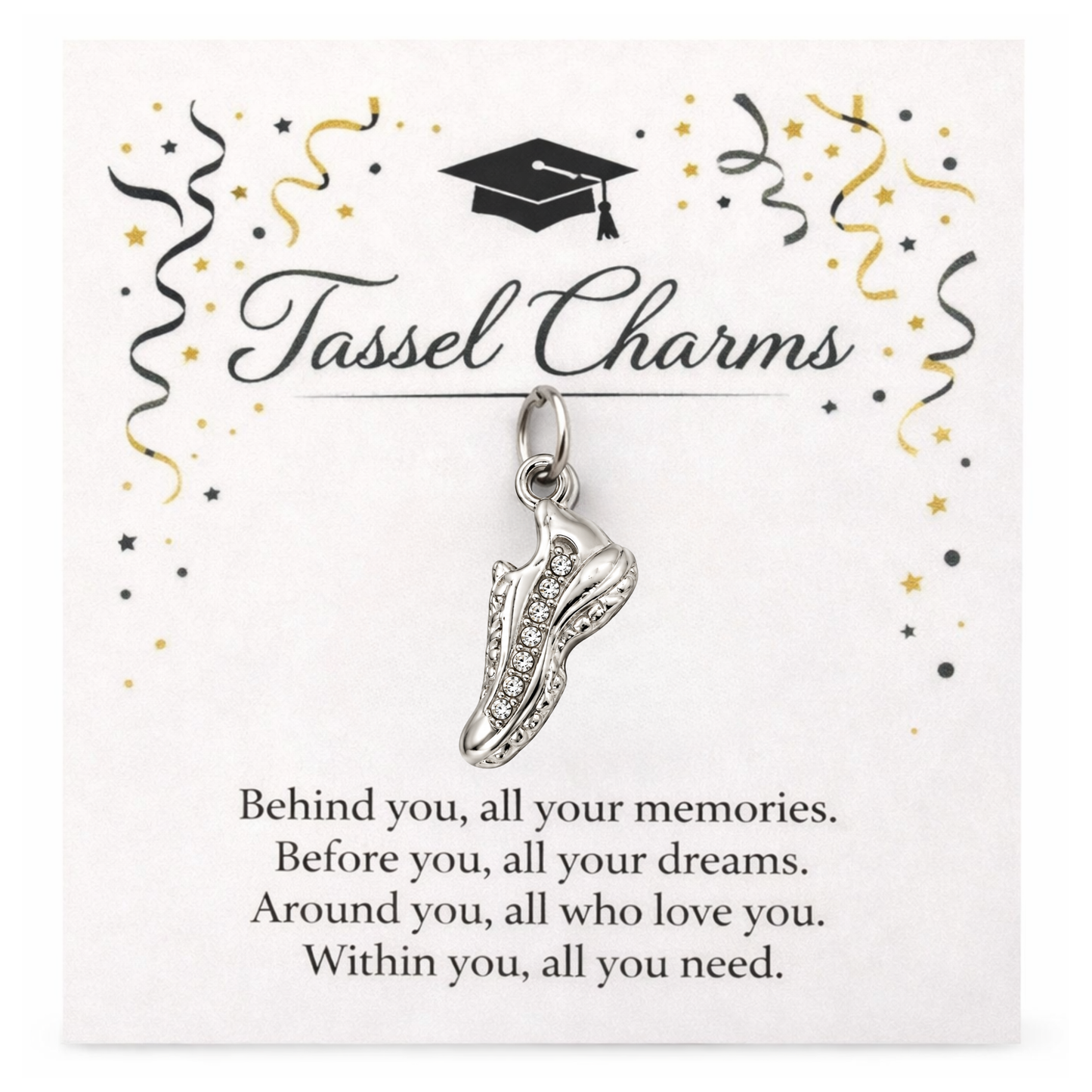 Cross Country Graduation Tassel Charm