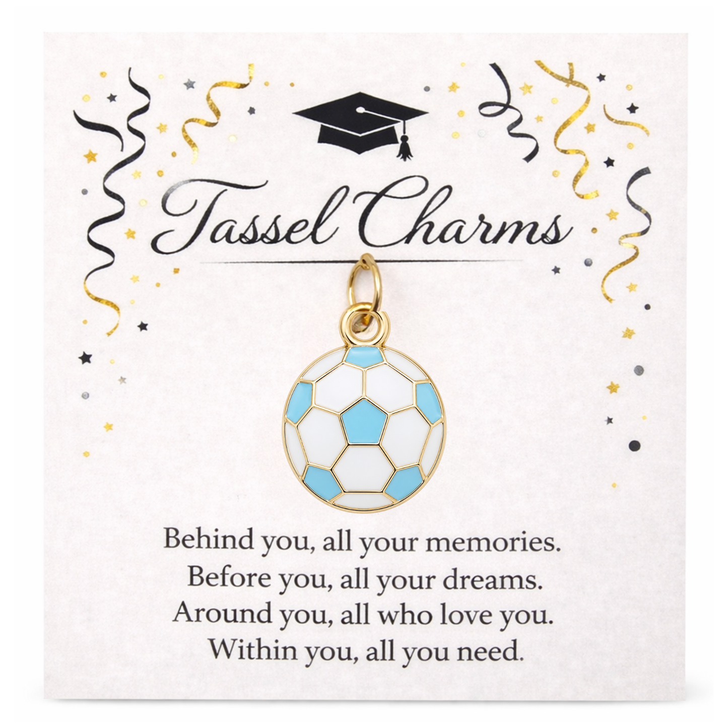 Soccer Graduation Tassel Charm