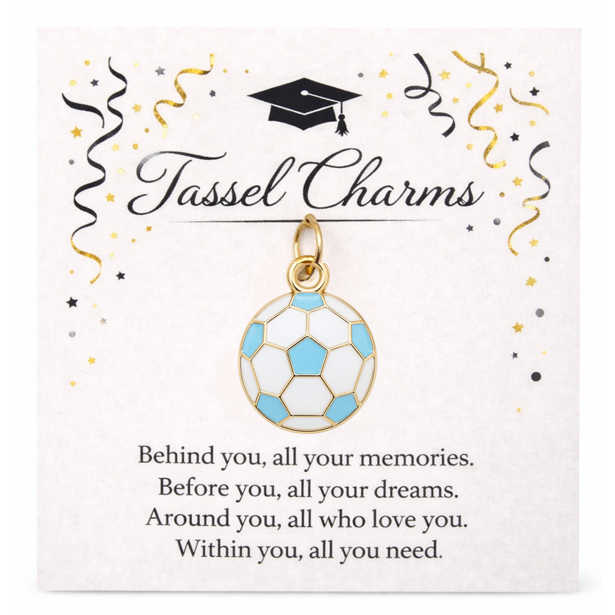 Soccer Graduation Tassel Charm