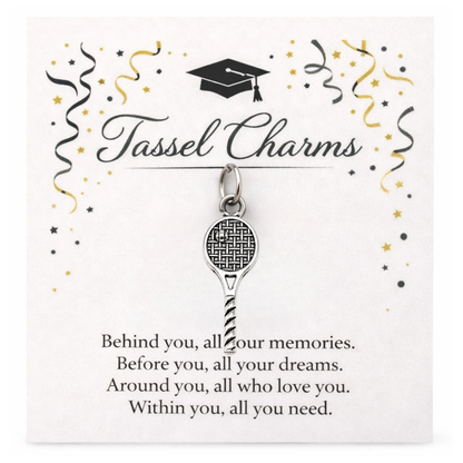 Tennis Graduation Tassel Charm