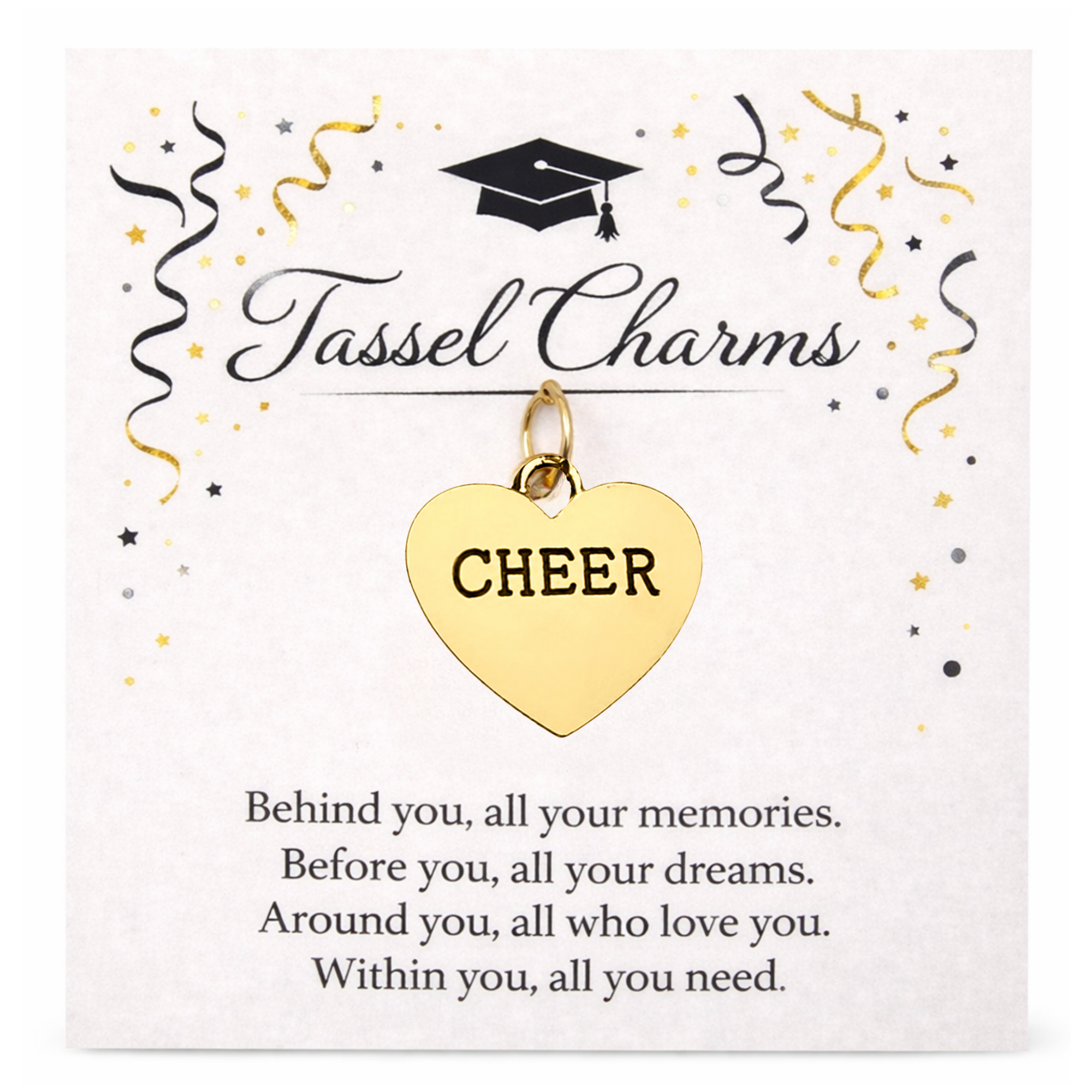 Cheer Gold Graduation Tassel Charm