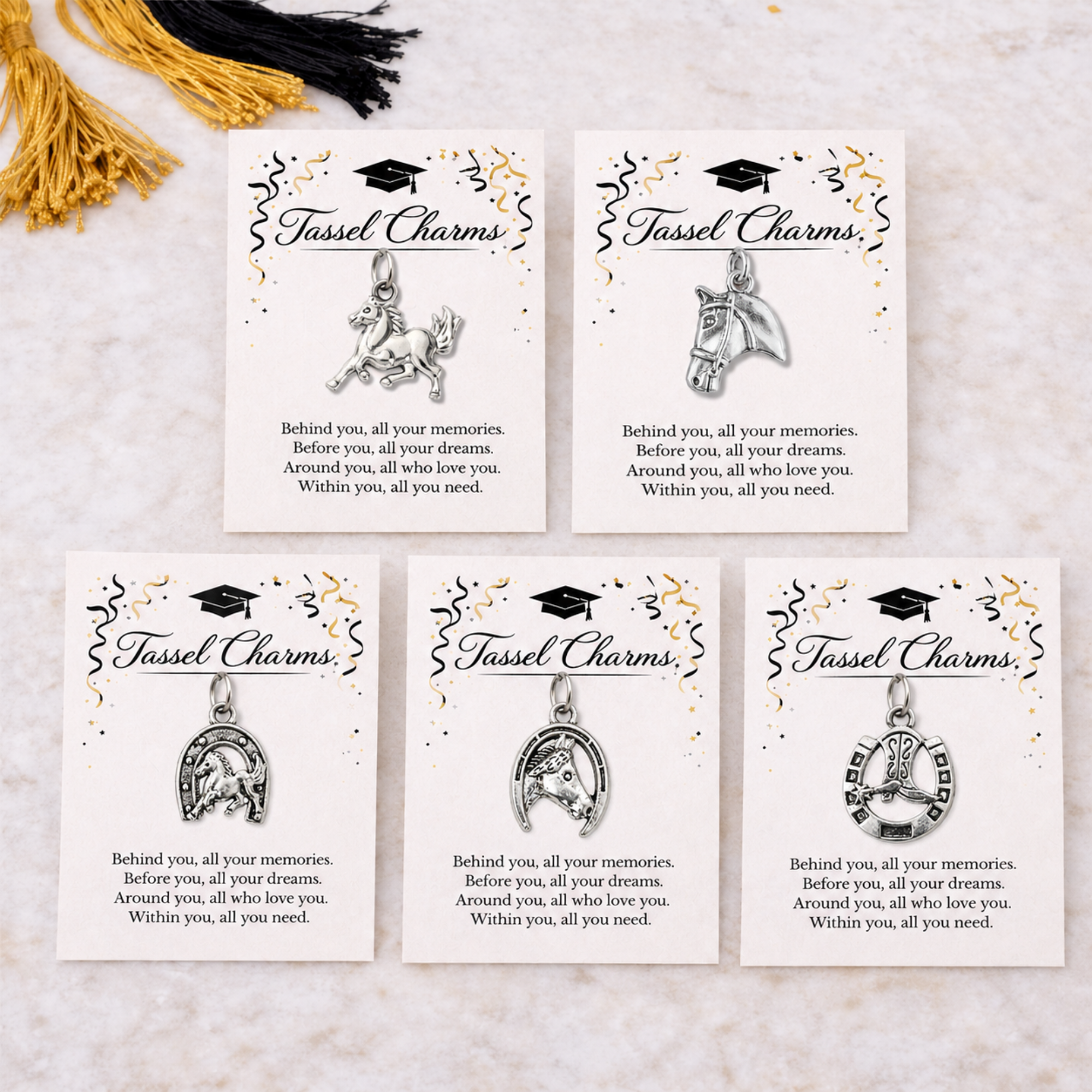 Equestrian Graduation Tassel Charm