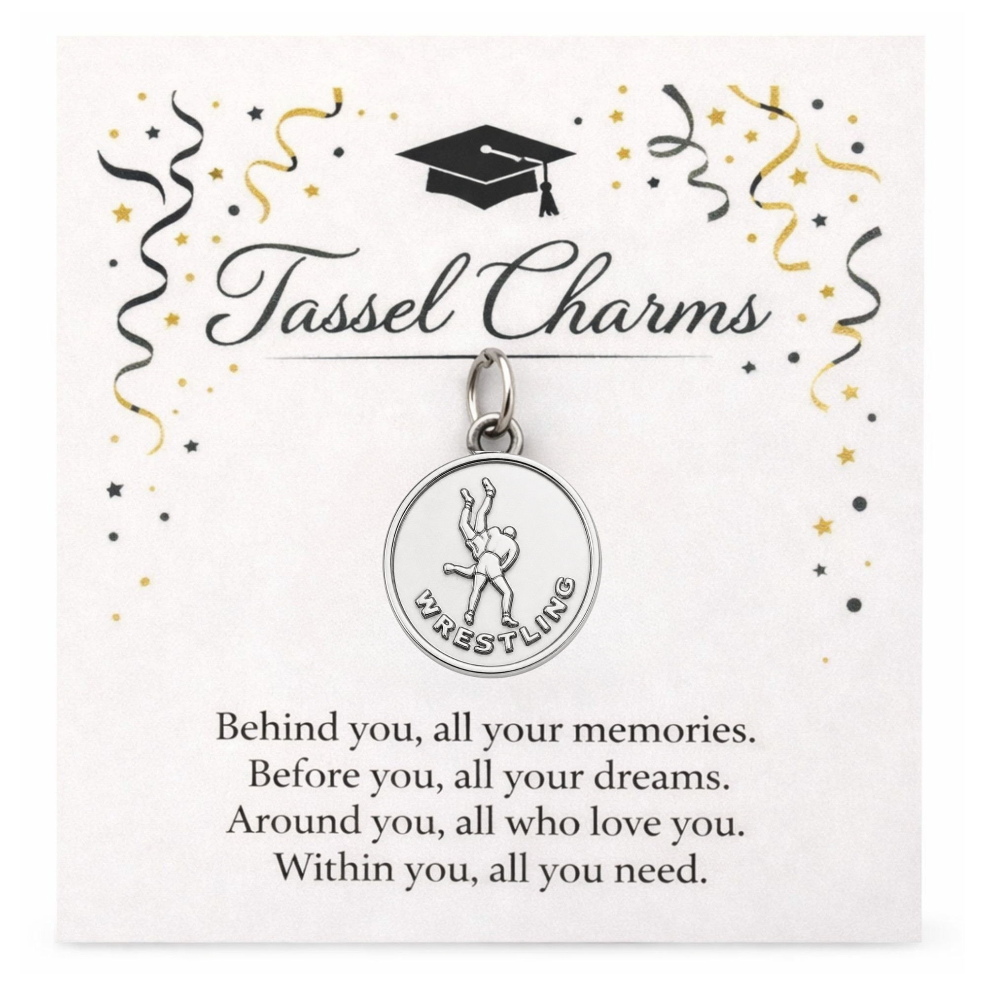Girl Wrestling Tassel Charm