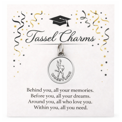 Boy Wrestling Tassel Charm