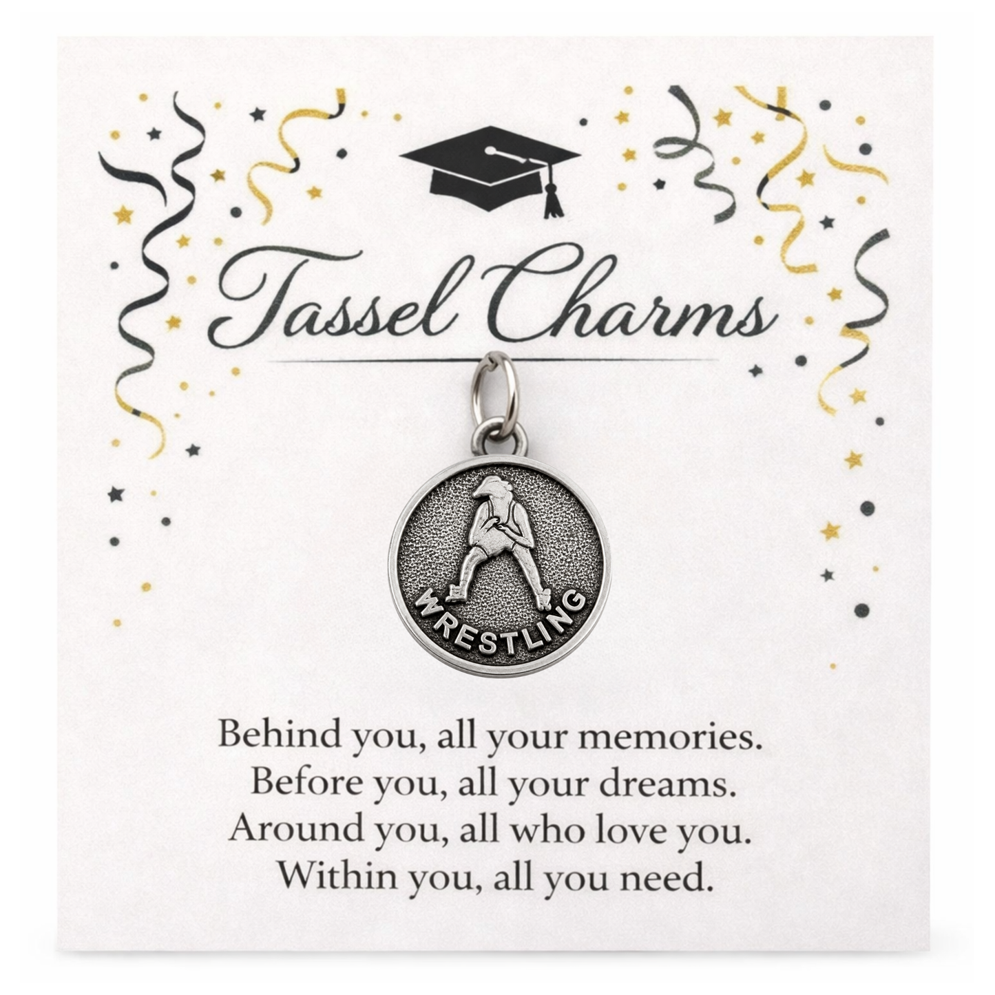 Girl Wrestling Tassel Charm