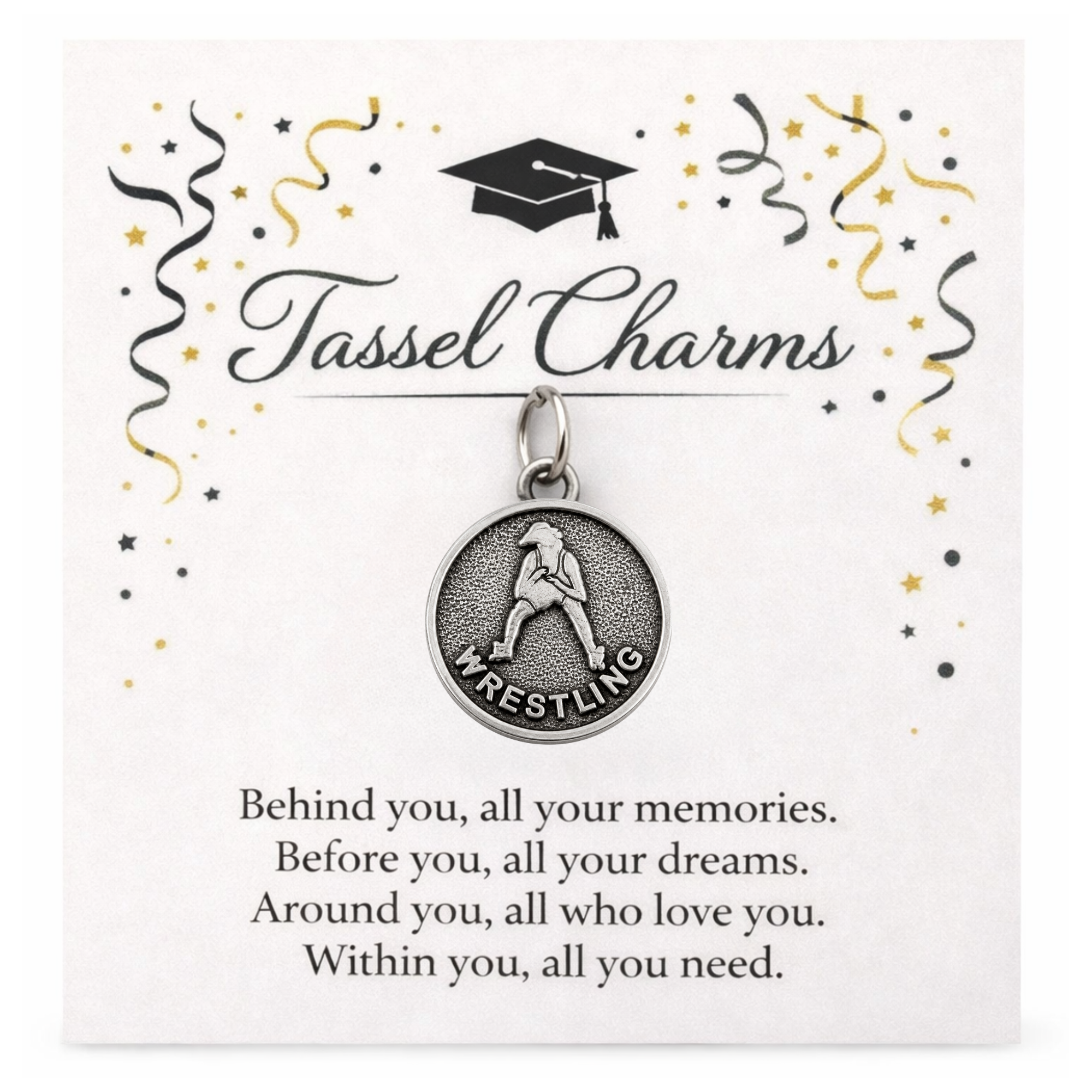 Girl Wrestling Tassel Charm