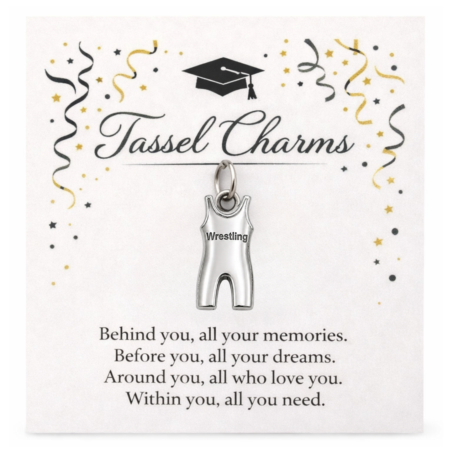 Boy Wrestling Tassel Charm