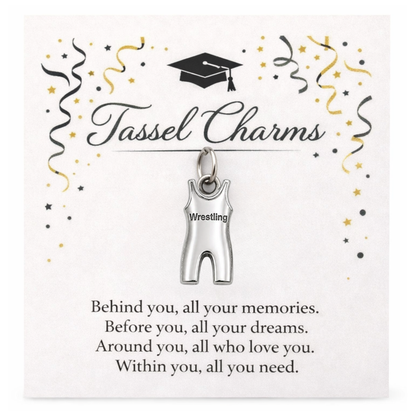 Boy Wrestling Tassel Charm