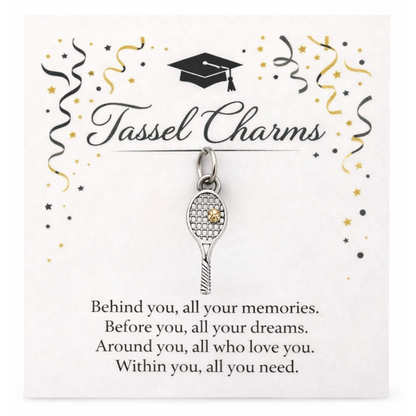 Tennis Graduation Tassel Charm