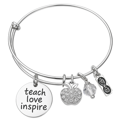 Teacher Love Inspire Bangle Bracelet