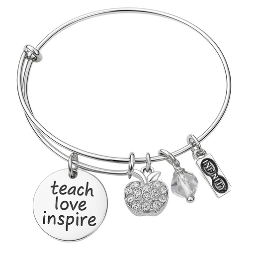 Teacher Love Inspire Bangle Bracelet
