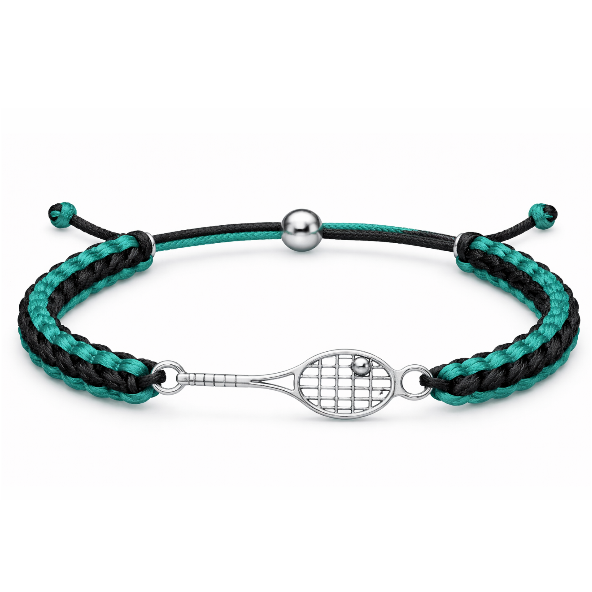 Tennis Racket Multi Colored Rope Bracelet - Pick Colors