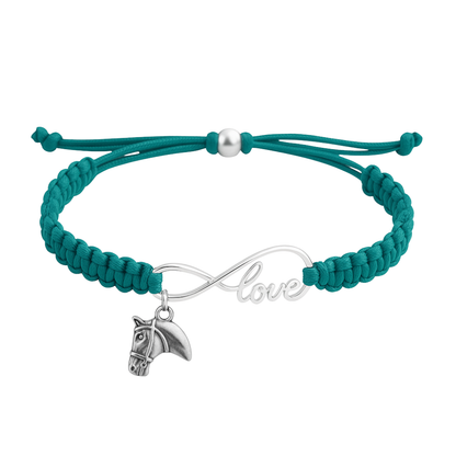 Horse Infinity Rope Bracelet - Pick Charm