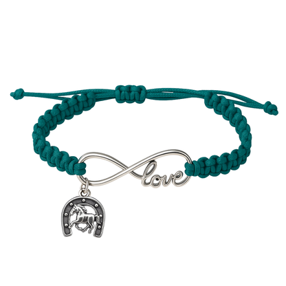 Horse Infinity Rope Bracelet - Pick Charm