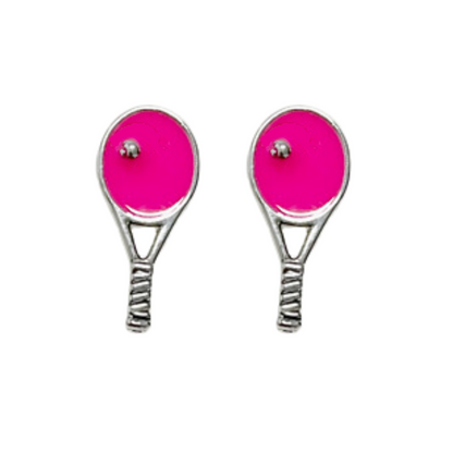 Tennis Racquet Stud Earrings - Pick Color