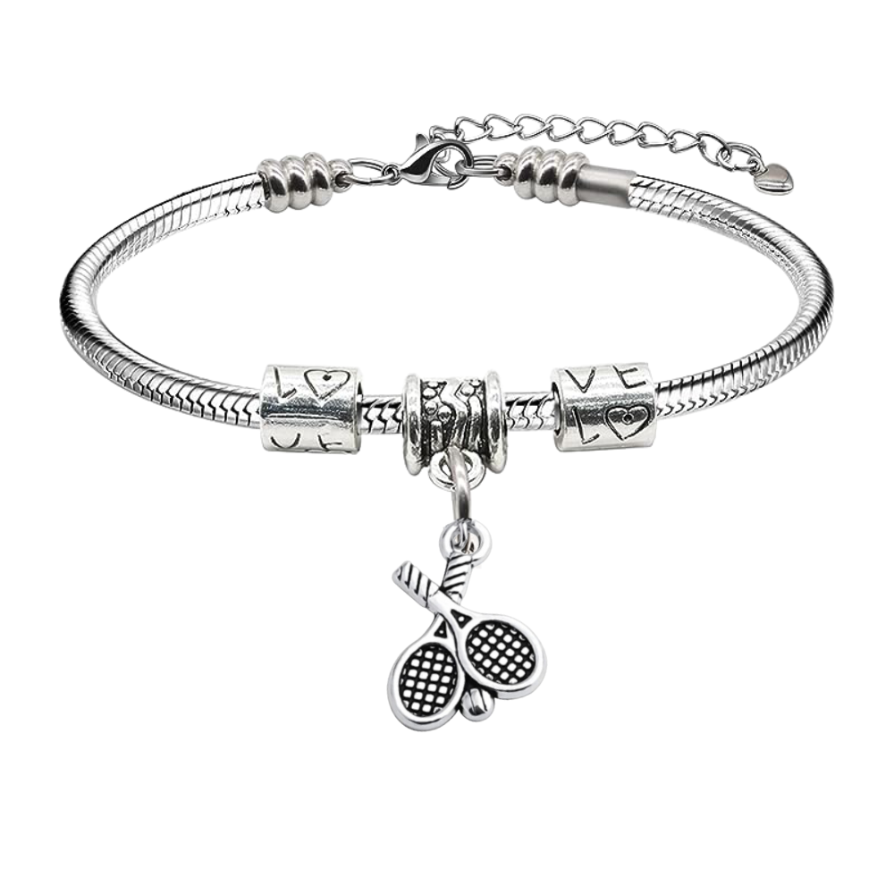 Tennis Love Charm Bracelet- Pick Style