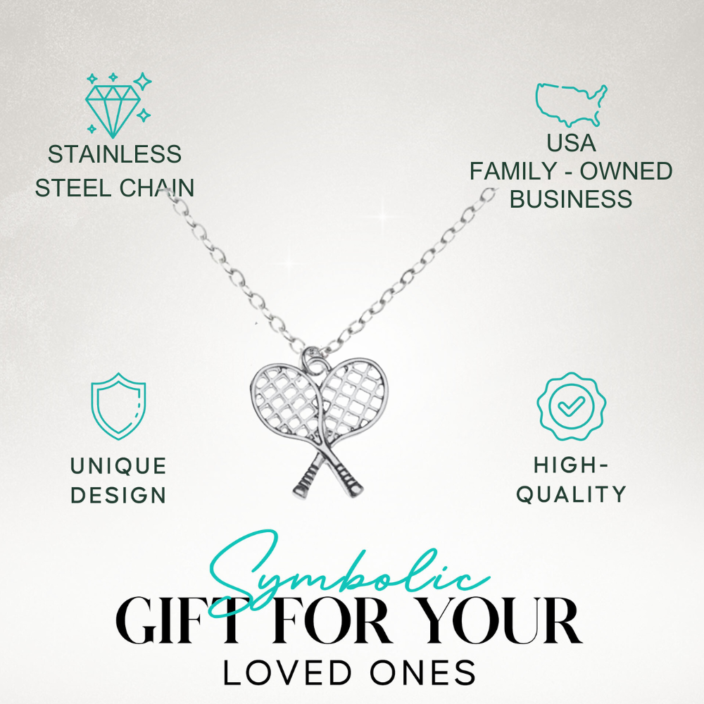 Tennis Necklace - Double Rackets